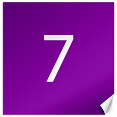 Number 7 Purple Canvas 20  X 20   by Mariart