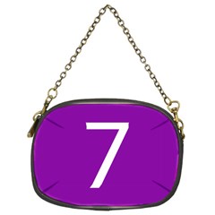 Number 7 Purple Chain Purses (two Sides)  by Mariart