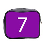 Number 7 Purple Mini Toiletries Bag 2-Side Back