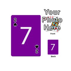 Number 7 Purple Playing Cards 54 (mini)  by Mariart