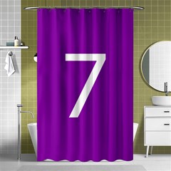 Number 7 Purple Shower Curtain 48  X 72  (small)  by Mariart