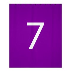 Number 7 Purple Shower Curtain 60  X 72  (medium)  by Mariart