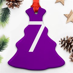 Number 7 Purple Christmas Tree Ornament (two Sides) by Mariart