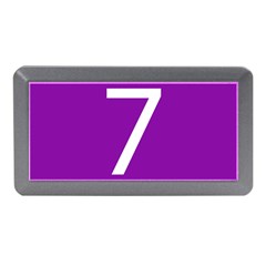 Number 7 Purple Memory Card Reader (mini) by Mariart