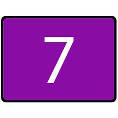 Number 7 Purple Double Sided Fleece Blanket (large)  by Mariart