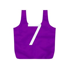 Number 7 Purple Full Print Recycle Bags (s)  by Mariart