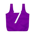 Number 7 Purple Full Print Recycle Bags (M)  Front