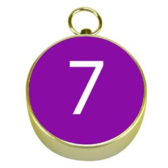 Number 7 Purple Gold Compasses by Mariart