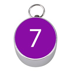 Number 7 Purple Mini Silver Compasses by Mariart