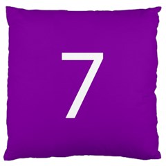 Number 7 Purple Large Flano Cushion Case (two Sides) by Mariart