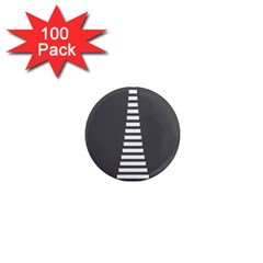 Minimalist Stairs White Grey 1  Mini Magnets (100 Pack)  by Mariart