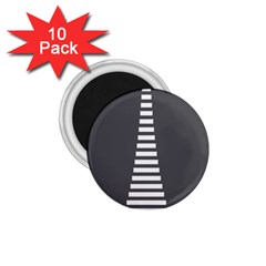 Minimalist Stairs White Grey 1 75  Magnets (10 Pack)  by Mariart