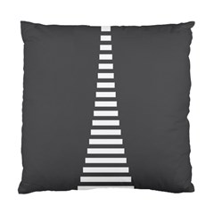 Minimalist Stairs White Grey Standard Cushion Case (one Side) by Mariart