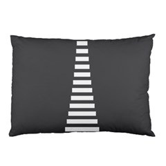 Minimalist Stairs White Grey Pillow Case by Mariart