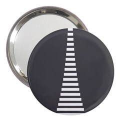 Minimalist Stairs White Grey 3  Handbag Mirrors by Mariart