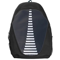 Minimalist Stairs White Grey Backpack Bag by Mariart