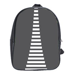 Minimalist Stairs White Grey School Bags (xl)  by Mariart