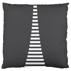 Minimalist Stairs White Grey Standard Flano Cushion Case (one Side) by Mariart