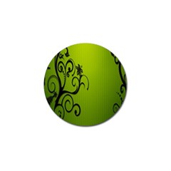 Illustration Wallpaper Barbusak Leaf Green Golf Ball Marker by Mariart