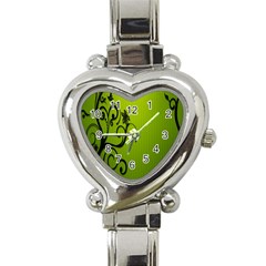 Illustration Wallpaper Barbusak Leaf Green Heart Italian Charm Watch by Mariart