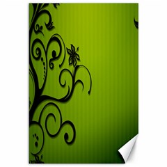 Illustration Wallpaper Barbusak Leaf Green Canvas 12  X 18   by Mariart