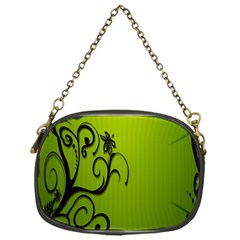 Illustration Wallpaper Barbusak Leaf Green Chain Purses (one Side)  by Mariart