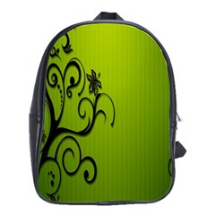 Illustration Wallpaper Barbusak Leaf Green School Bags(large)  by Mariart