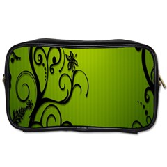 Illustration Wallpaper Barbusak Leaf Green Toiletries Bags by Mariart