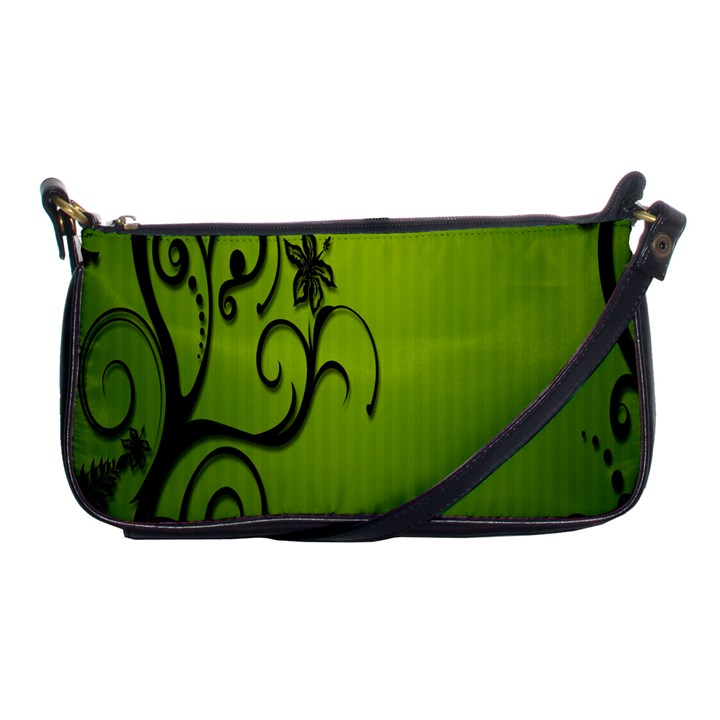 Illustration Wallpaper Barbusak Leaf Green Shoulder Clutch Bags