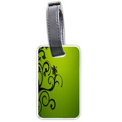 Illustration Wallpaper Barbusak Leaf Green Luggage Tags (one Side)  by Mariart