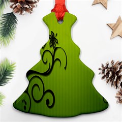 Illustration Wallpaper Barbusak Leaf Green Christmas Tree Ornament (two Sides) by Mariart