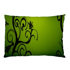 Illustration Wallpaper Barbusak Leaf Green Pillow Case (two Sides) by Mariart