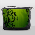 Illustration Wallpaper Barbusak Leaf Green Messenger Bags Front