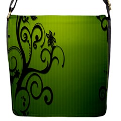 Illustration Wallpaper Barbusak Leaf Green Flap Messenger Bag (s) by Mariart