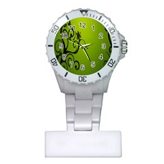 Illustration Wallpaper Barbusak Leaf Green Plastic Nurses Watch by Mariart