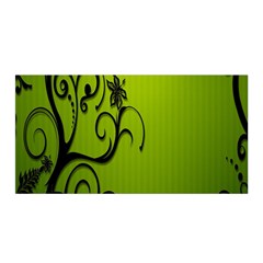 Illustration Wallpaper Barbusak Leaf Green Satin Wrap by Mariart