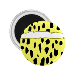 Leopard Polka Dot Yellow Black 2 25  Magnets by Mariart