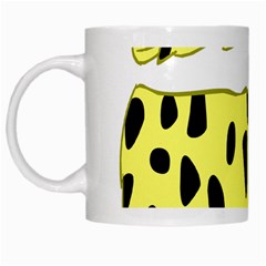 Leopard Polka Dot Yellow Black White Mugs by Mariart