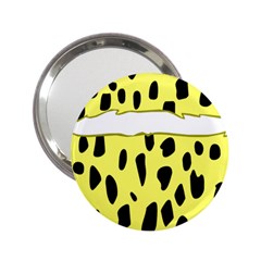 Leopard Polka Dot Yellow Black 2 25  Handbag Mirrors by Mariart