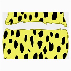 Leopard Polka Dot Yellow Black Large Glasses Cloth by Mariart