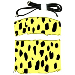 Leopard Polka Dot Yellow Black Shoulder Sling Bags by Mariart