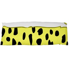 Leopard Polka Dot Yellow Black Body Pillow Case (dakimakura) by Mariart