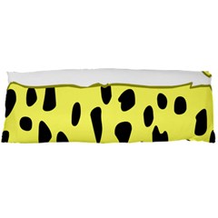 Leopard Polka Dot Yellow Black Body Pillow Case Dakimakura (two Sides) by Mariart