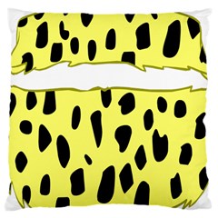 Leopard Polka Dot Yellow Black Large Cushion Case (one Side) by Mariart