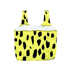 Leopard Polka Dot Yellow Black Full Print Recycle Bags (s)  by Mariart