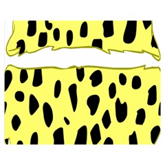 Leopard Polka Dot Yellow Black Double Sided Flano Blanket (medium)  by Mariart