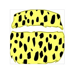 Leopard Polka Dot Yellow Black Small Satin Scarf (square) by Mariart