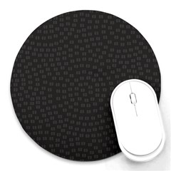 Oklahoma Circle Black Glitter Effect Round Mousepads by Mariart