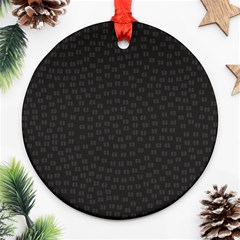 Oklahoma Circle Black Glitter Effect Ornament (round) by Mariart