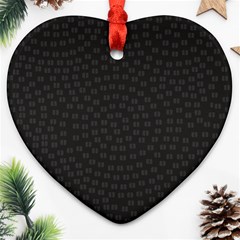 Oklahoma Circle Black Glitter Effect Ornament (heart) by Mariart